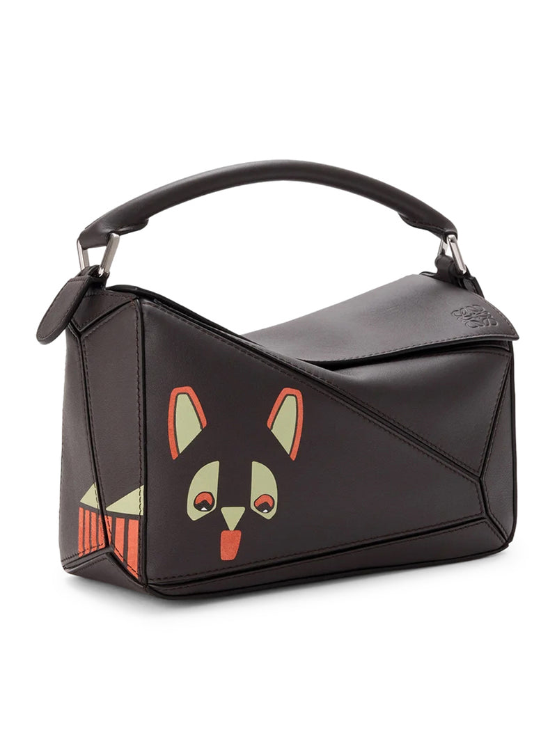 Loewe Women Futurist Cat Small Puzzle Bag In Calfskin