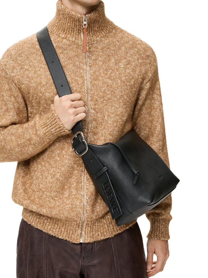 Loewe Men Hobo Loop Bag In Grained Calfskin Leather