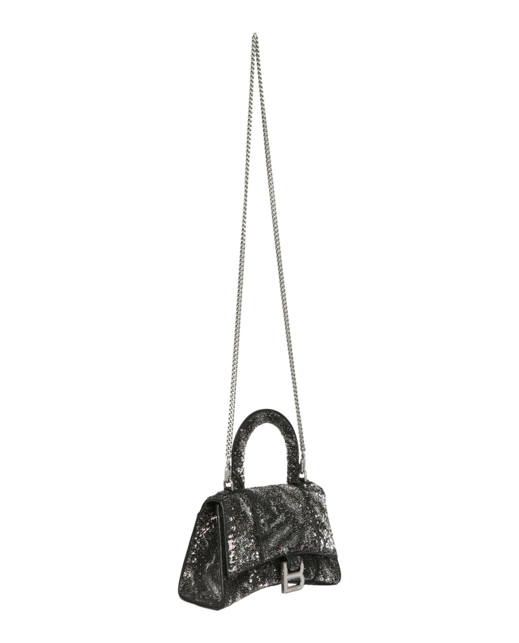 Balenciaga Womens Hourglass Xs Top Handle Bag With Sequins