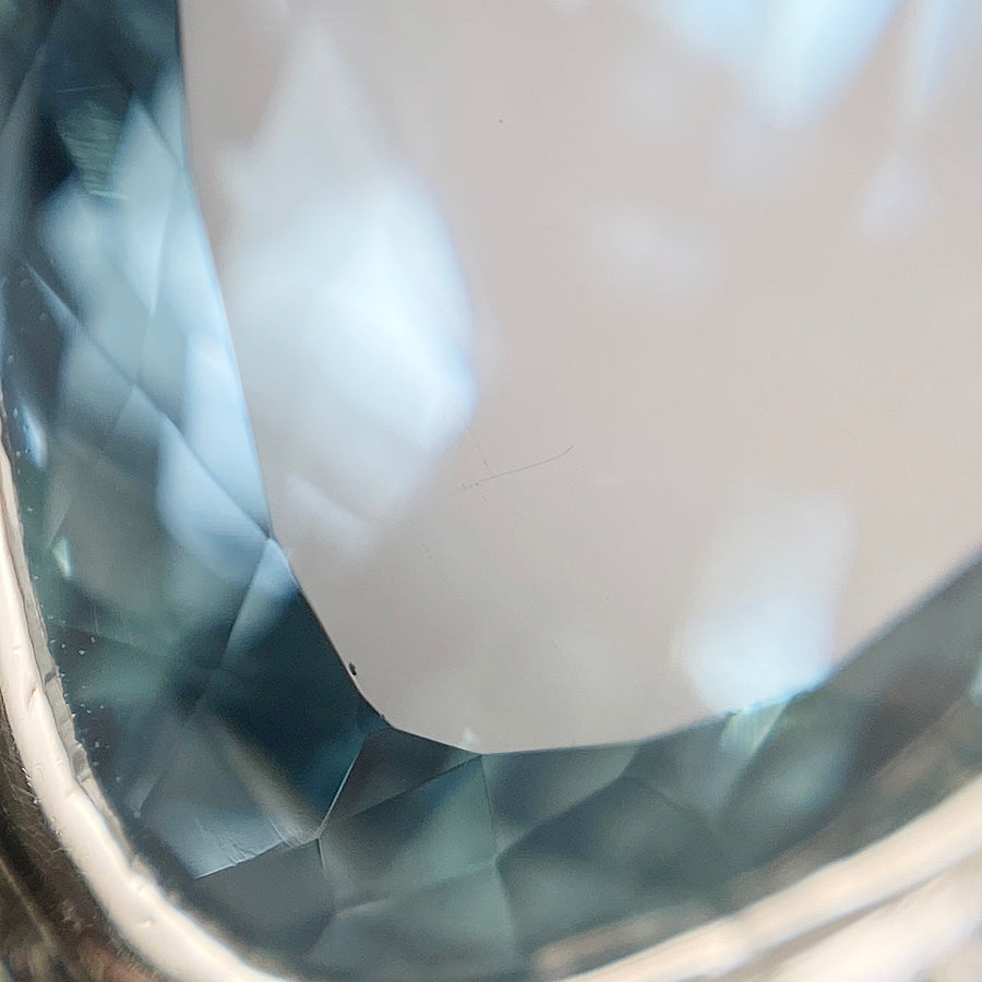Necklace Platinum Platinum Aquamarine