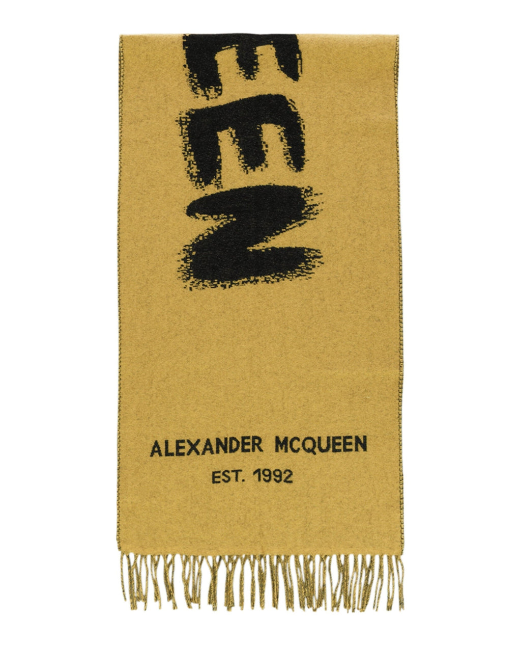 Alexander McQueen Womens Graffiti Wool Scarf