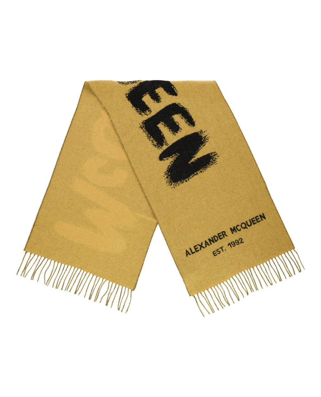 Alexander McQueen Womens Graffiti Wool Scarf
