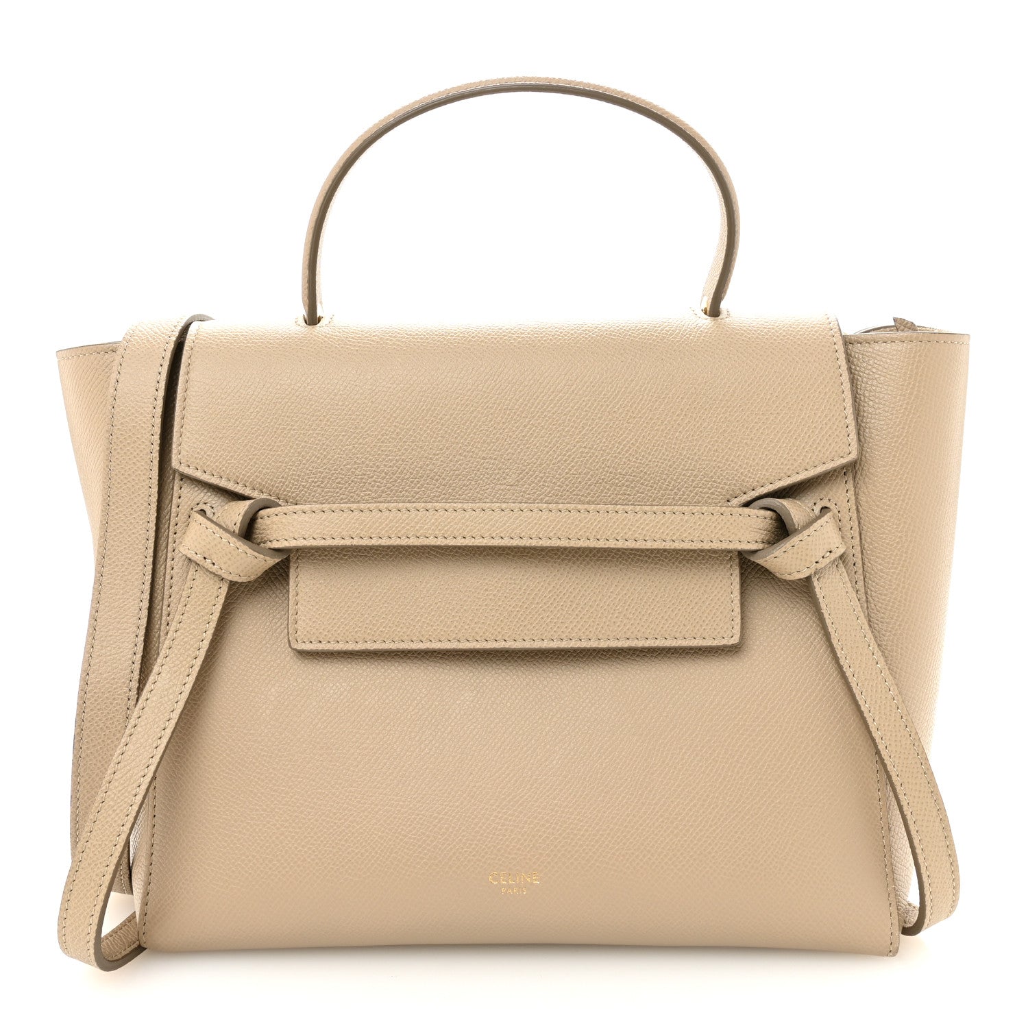 Grained Calfskin Micro Belt Bag Light Taupe