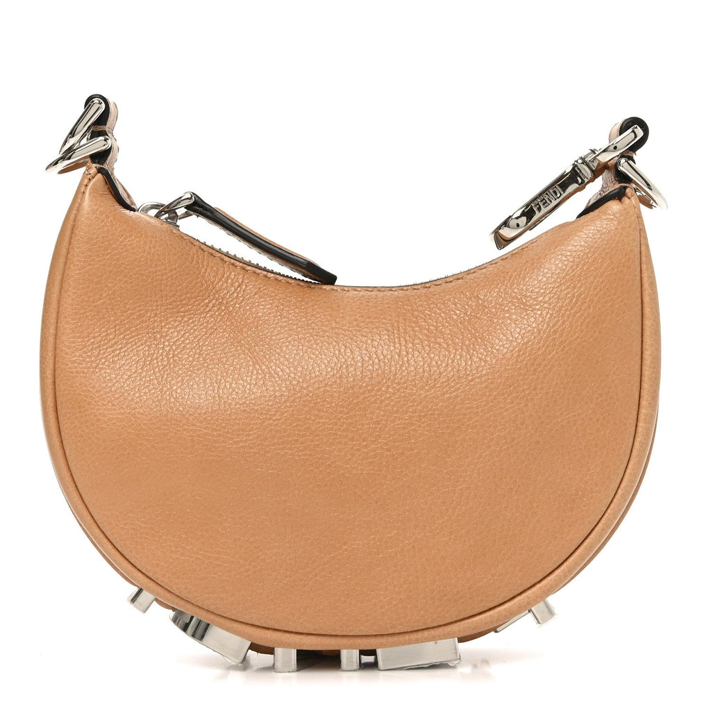 Vitello Grace Nano Fendigraphy Hobo Charm Miele Scuro