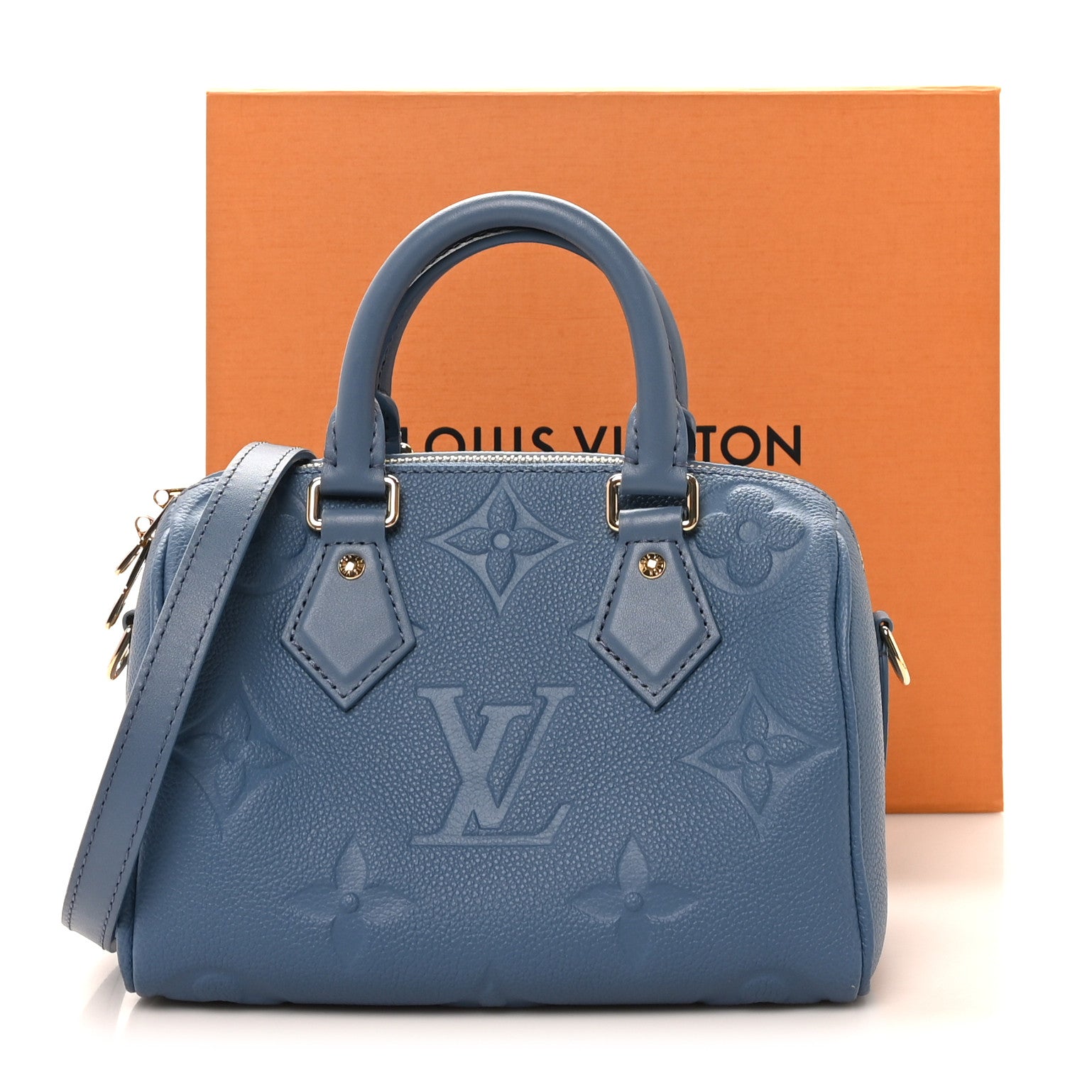 Empreinte Monogram Giant Speedy Bandouliere 20 Blue Jean