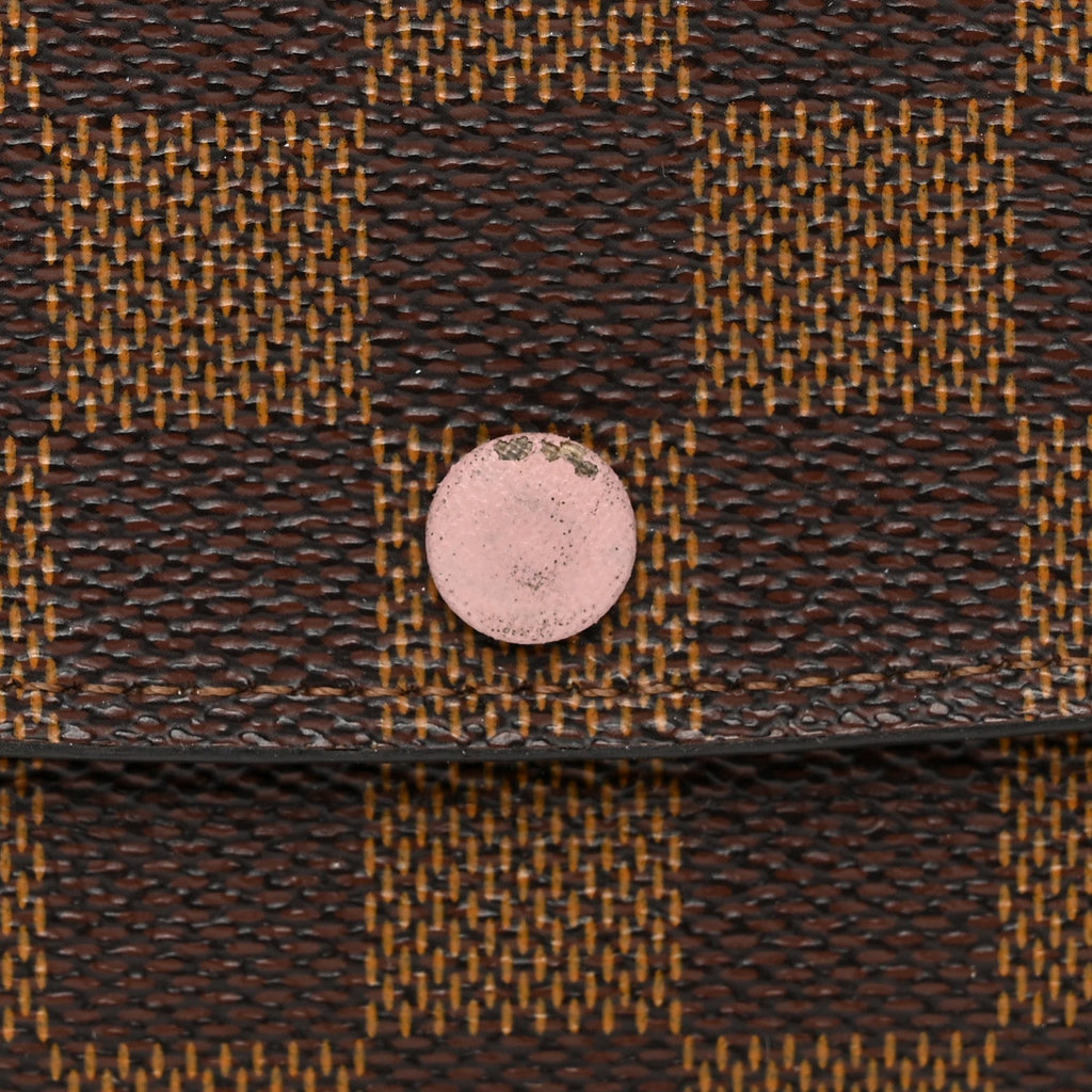 Damier Ebene Emilie Wallet Rose Ballerine