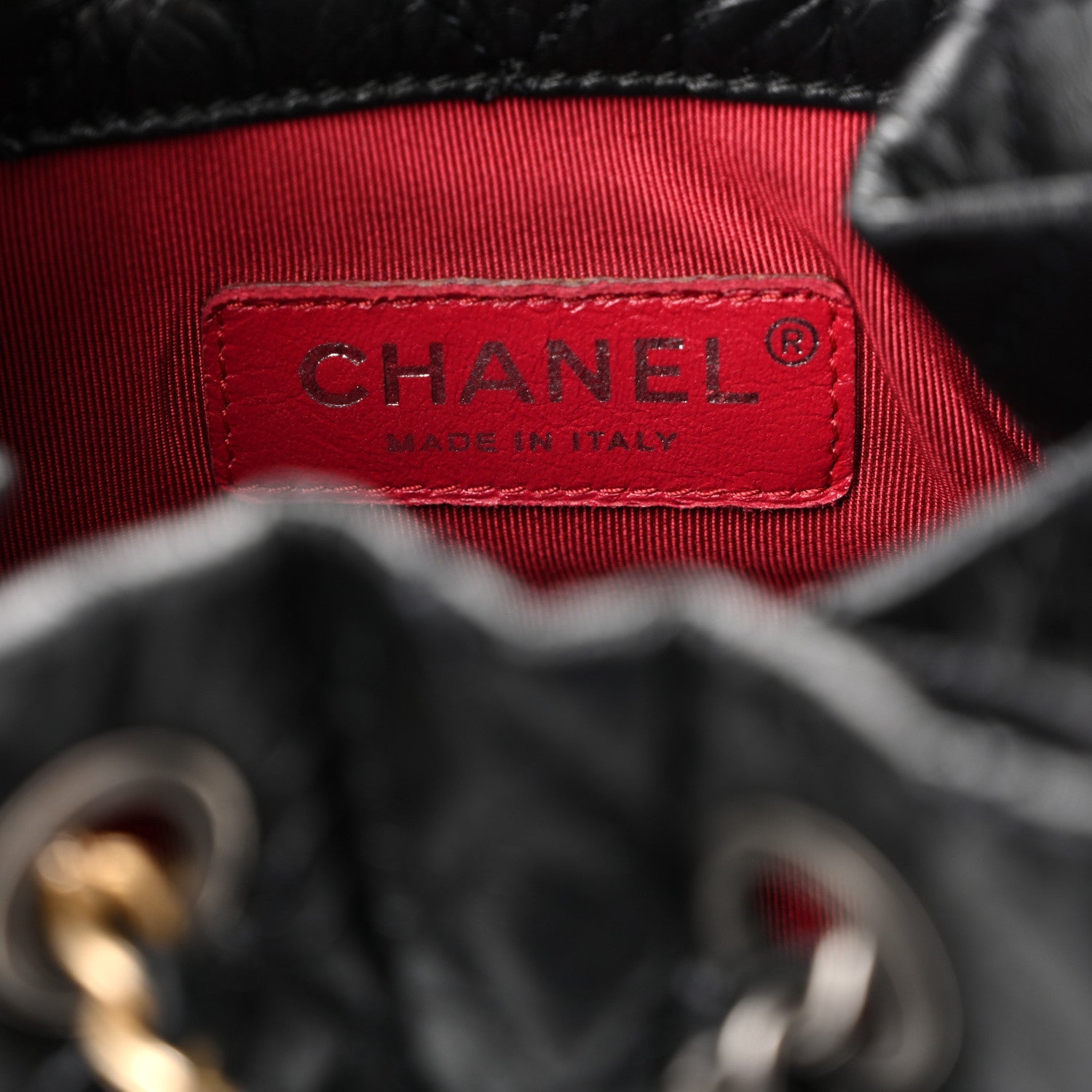 Aged Calfskin Quilted Small Gabrielle Backpack Black