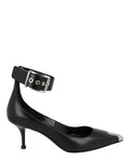 Alexander McQueen Womens Buckle Leather Heels