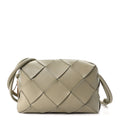 Lambskin Maxi Intrecciato Small Cassette Camera Bag Travertine