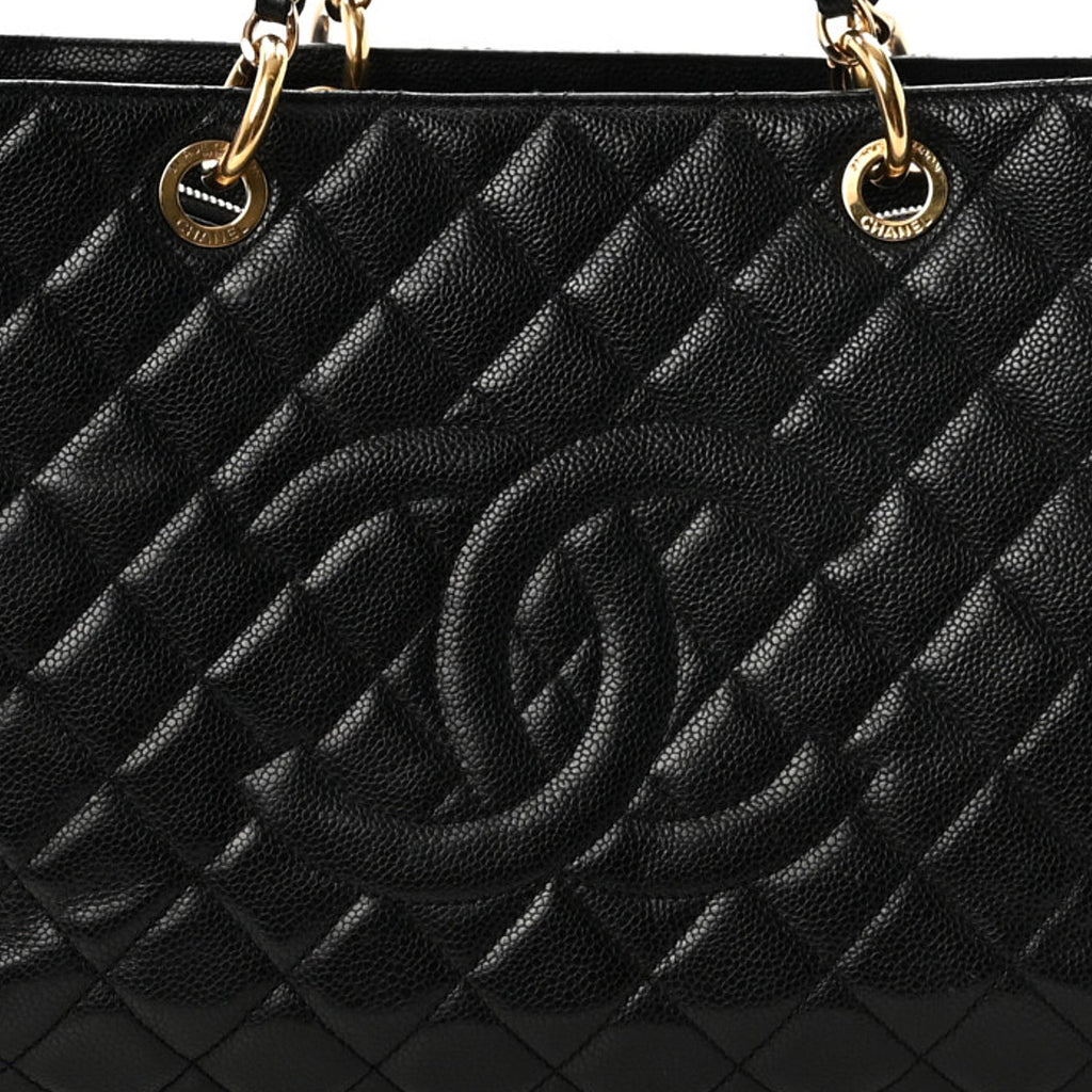Caviar Quilted XL Grand Shopping Tote GST Black