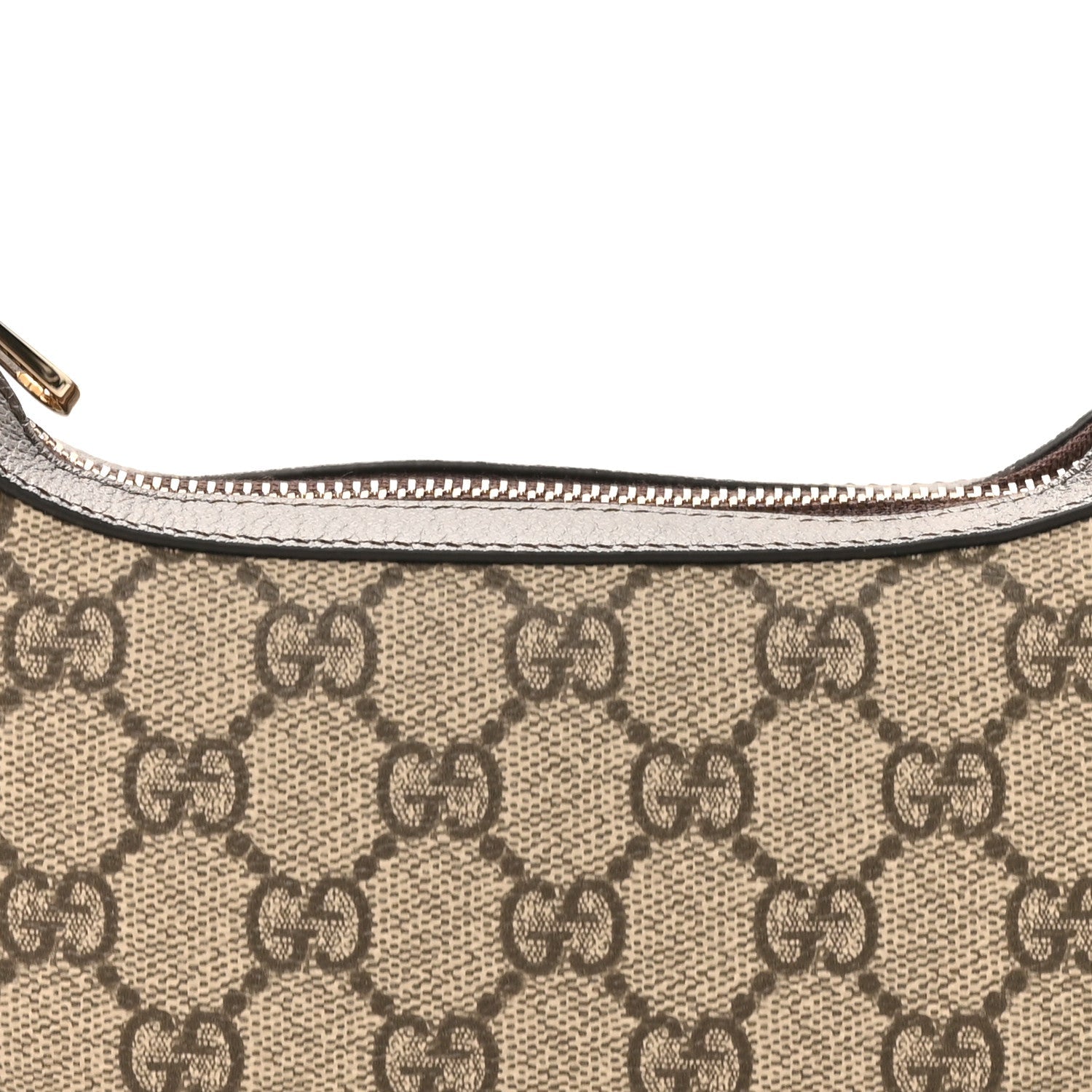 GG Supreme Monogram Textured Calfskin Web Small Ophidia Shoulder Bag Beige Ebony New Acero