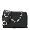 Calfskin Chain Cuff Wristlet Wallet Black