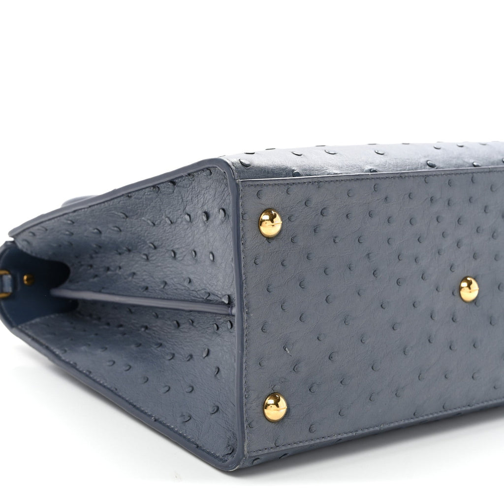 Ostrich Large St. Honore Tote Dark Denim
