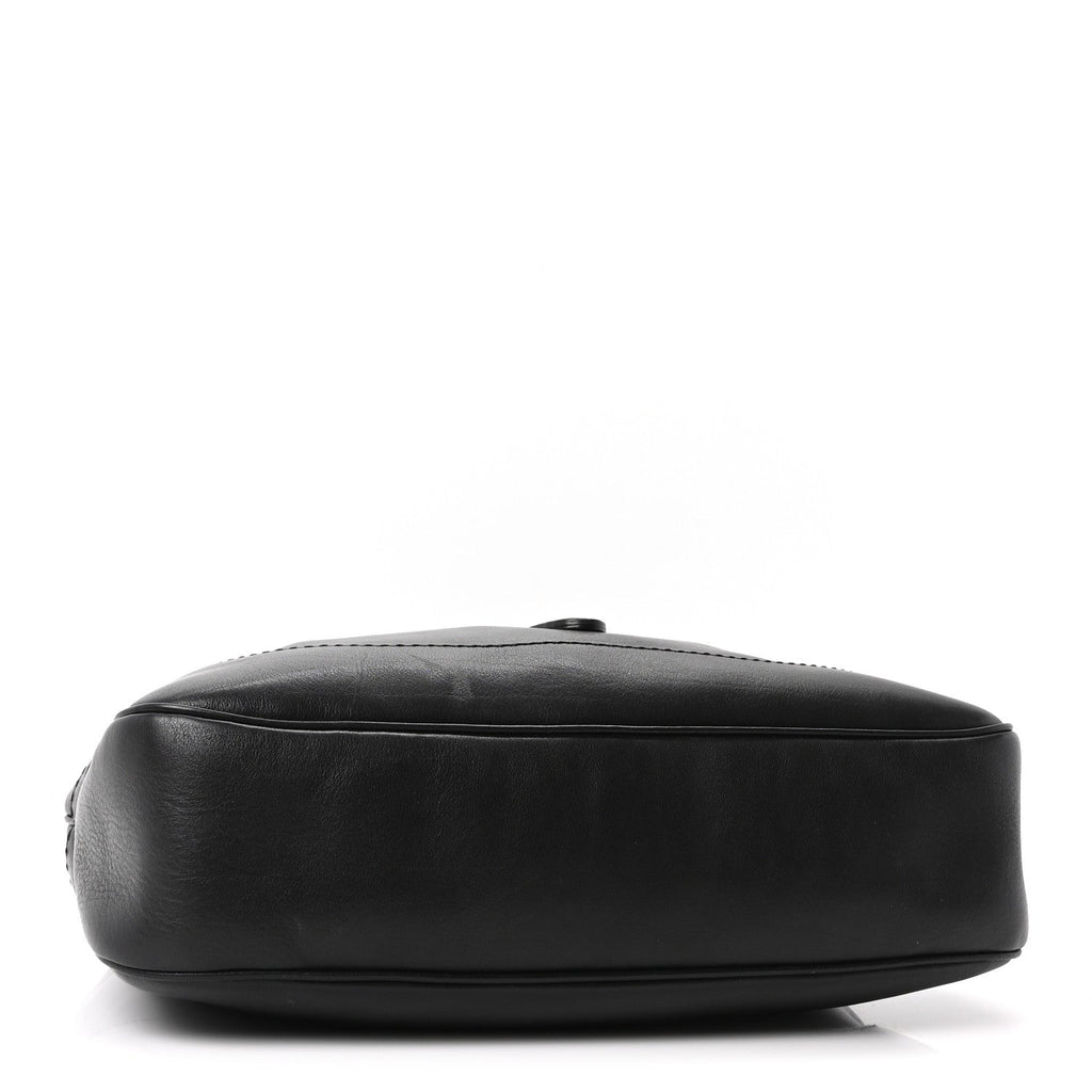 Calfskin Medium New Jackie Shoulder Bag Black