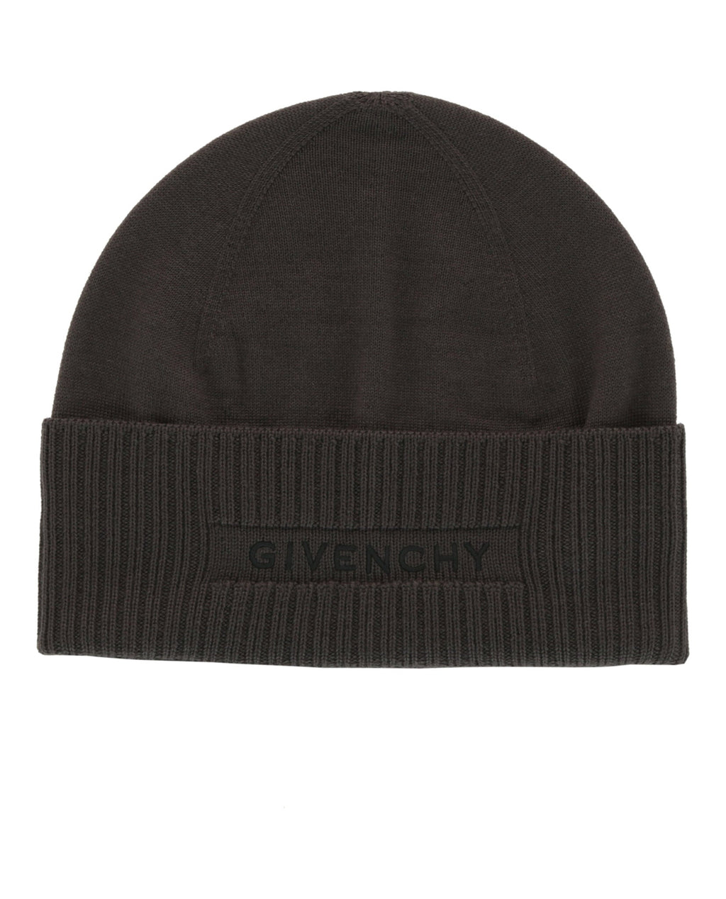 Givenchy Womens Ribbed Embroidered Logo Beanie
