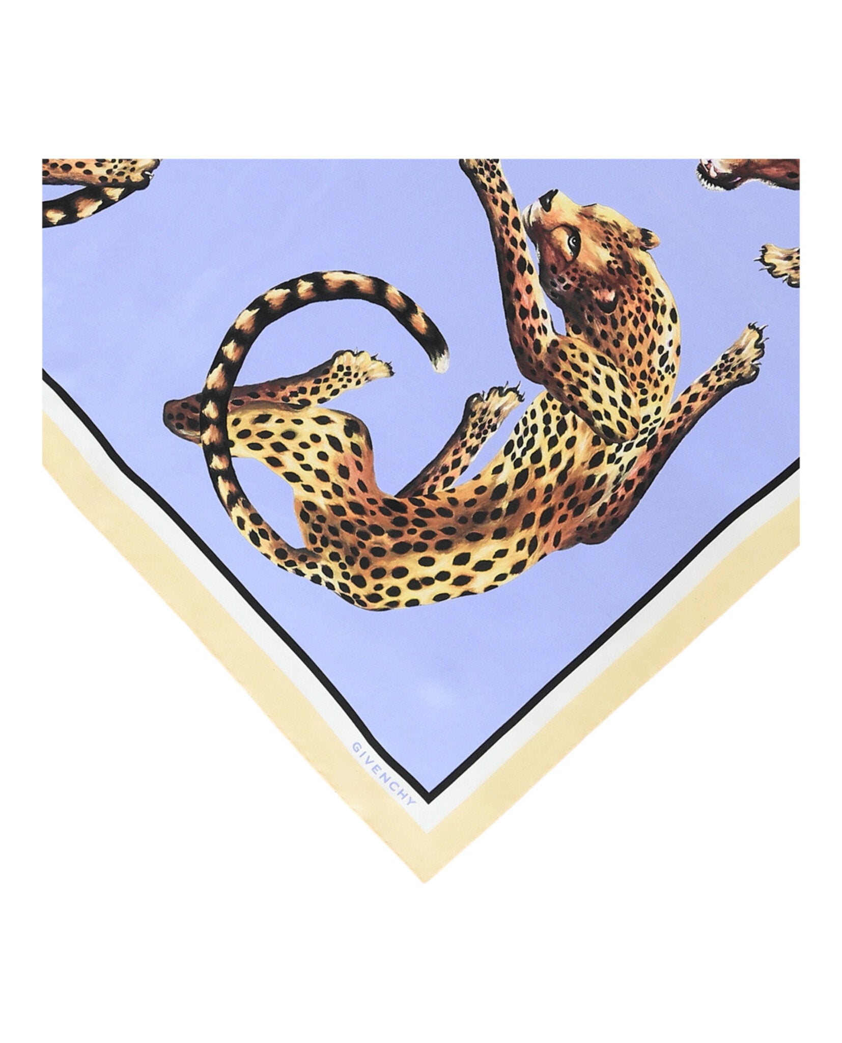 Givenchy Womens Cheetah Print Silk Scarf