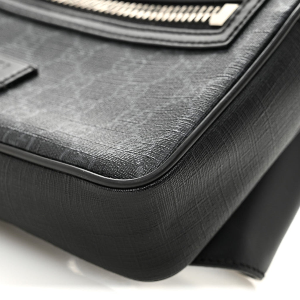 Soft GG Supreme Monogram Web Belt Bag Black Grey