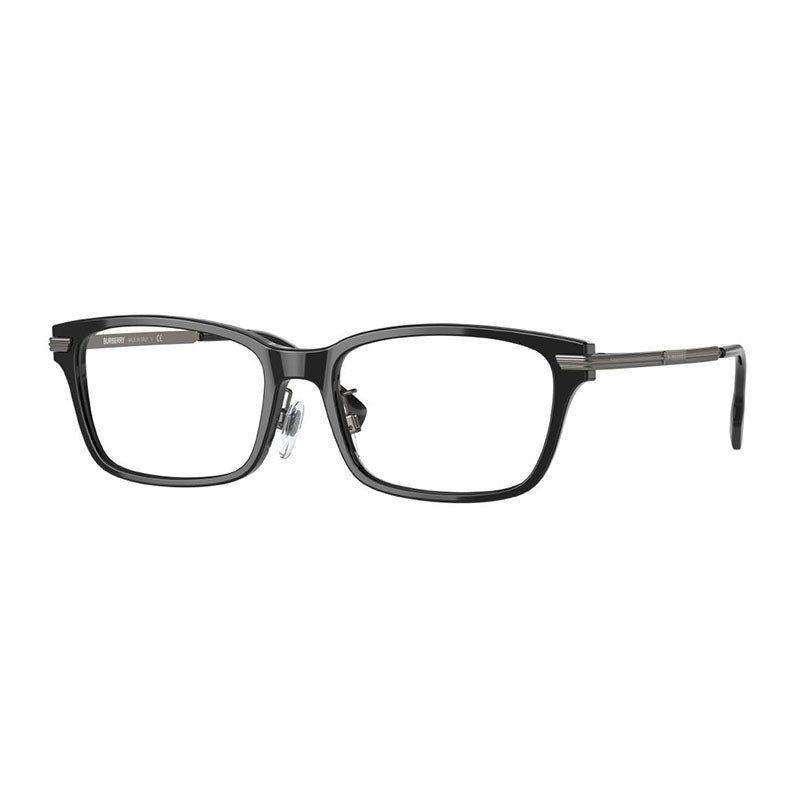Burberry Eyeglasses Rectangle Full Rim, Black Frame and Clear Demo Lenses Lens BE2362D3001