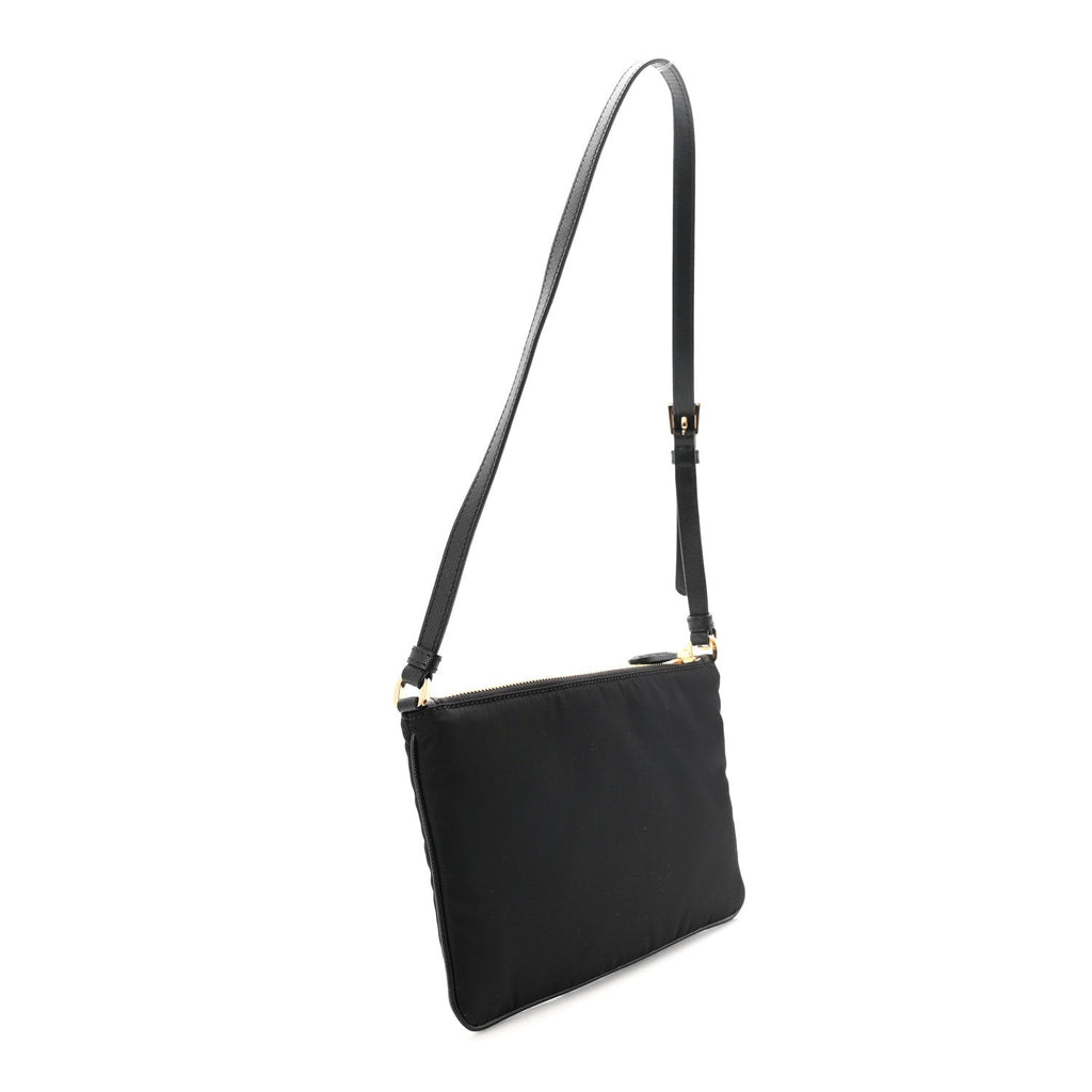 Re-Nylon Saffiano Raso Shoulder Bag Black