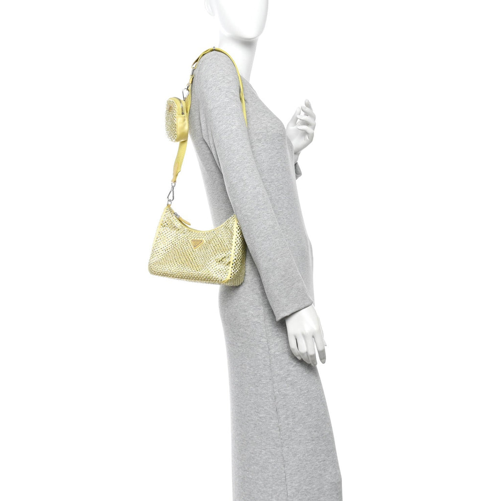 Satin Crystal Re-Edition 2005 Shoulder Bag Ananas