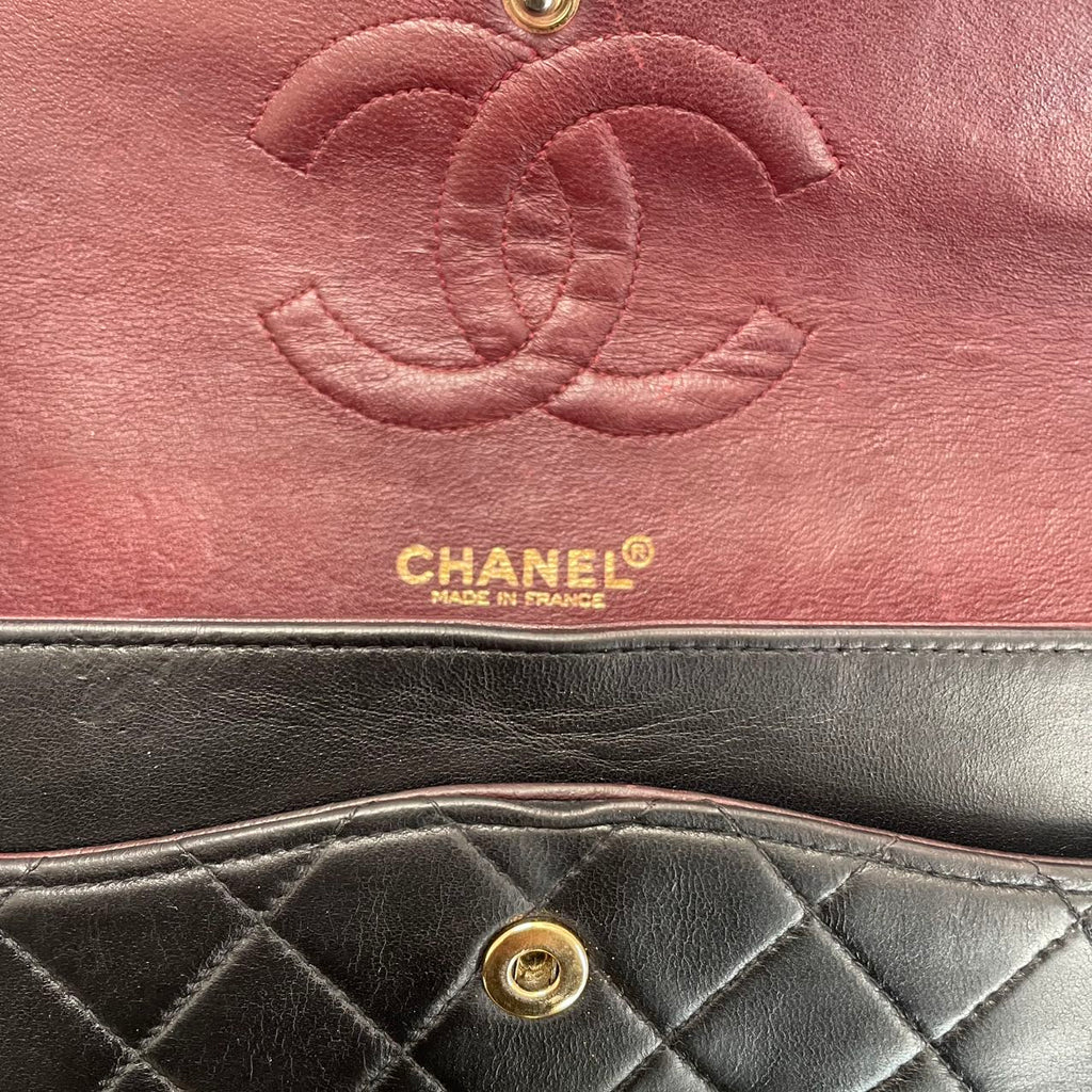 Chanel Vintage Black Medium Classic Double Flap Bag 2003