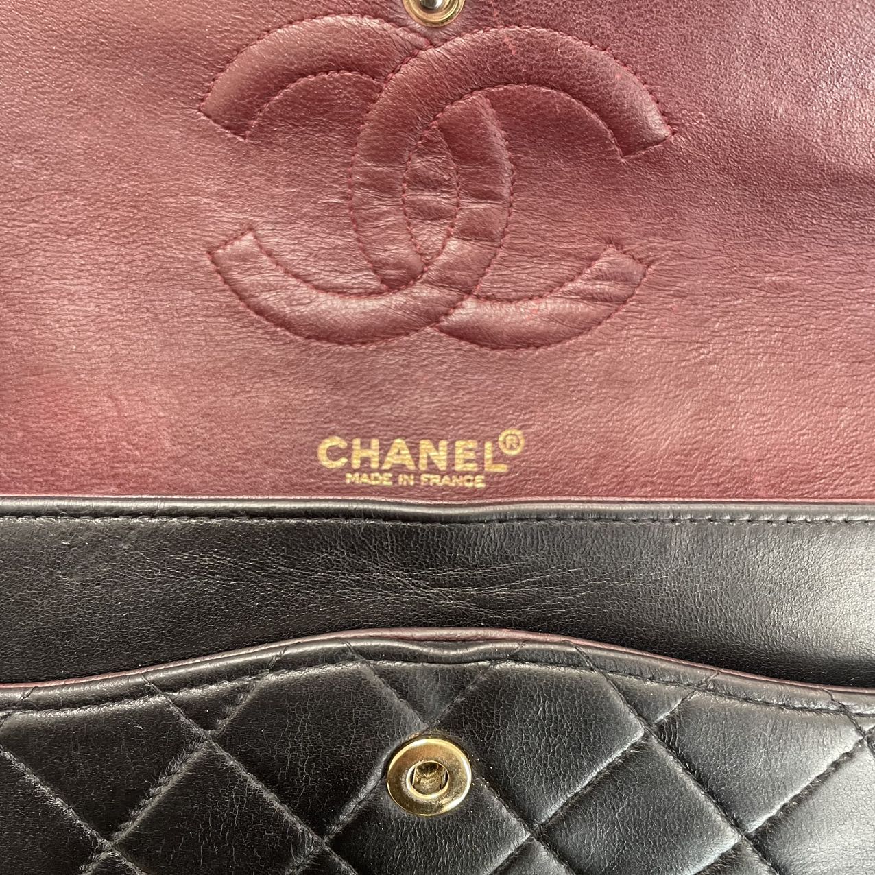 Chanel Vintage Black Medium Classic Double Flap Bag 2003