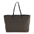 Zucchino Vitello Roll Tote  Testa di Moro Beige