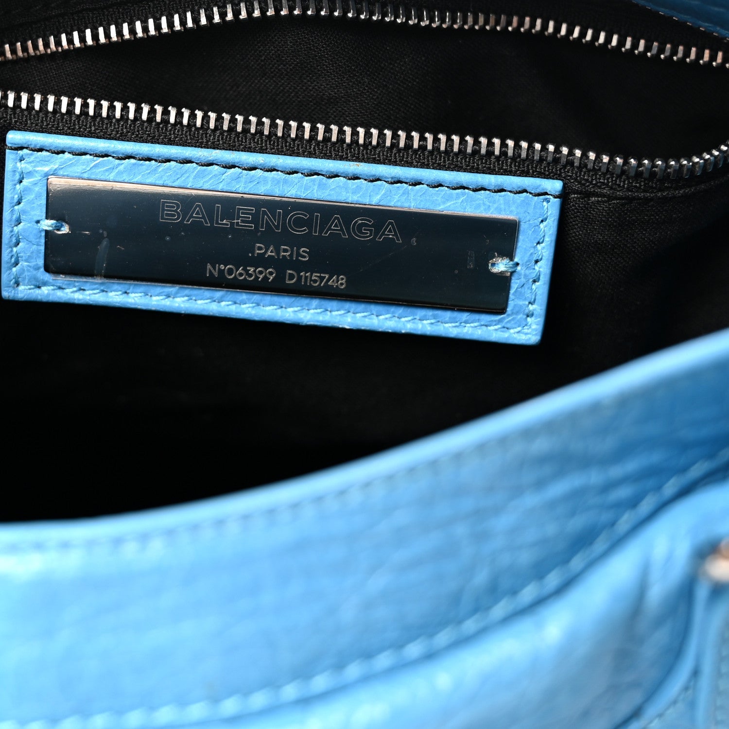 Agneau Classic Silver Hardware City Bleu Azur Clair