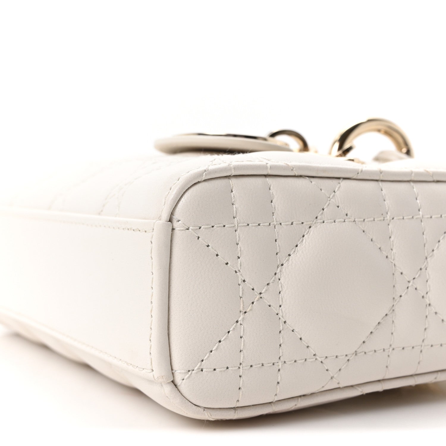 Lambskin Cannage Dioramour Micro Lady D-Joy Latte