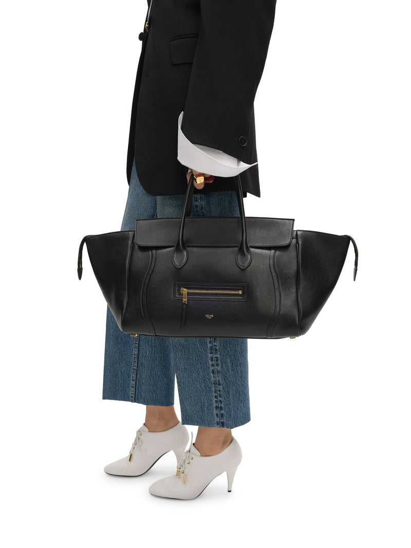 Celine Women Medium Luggage Bag In Soft Glossy Lambskin