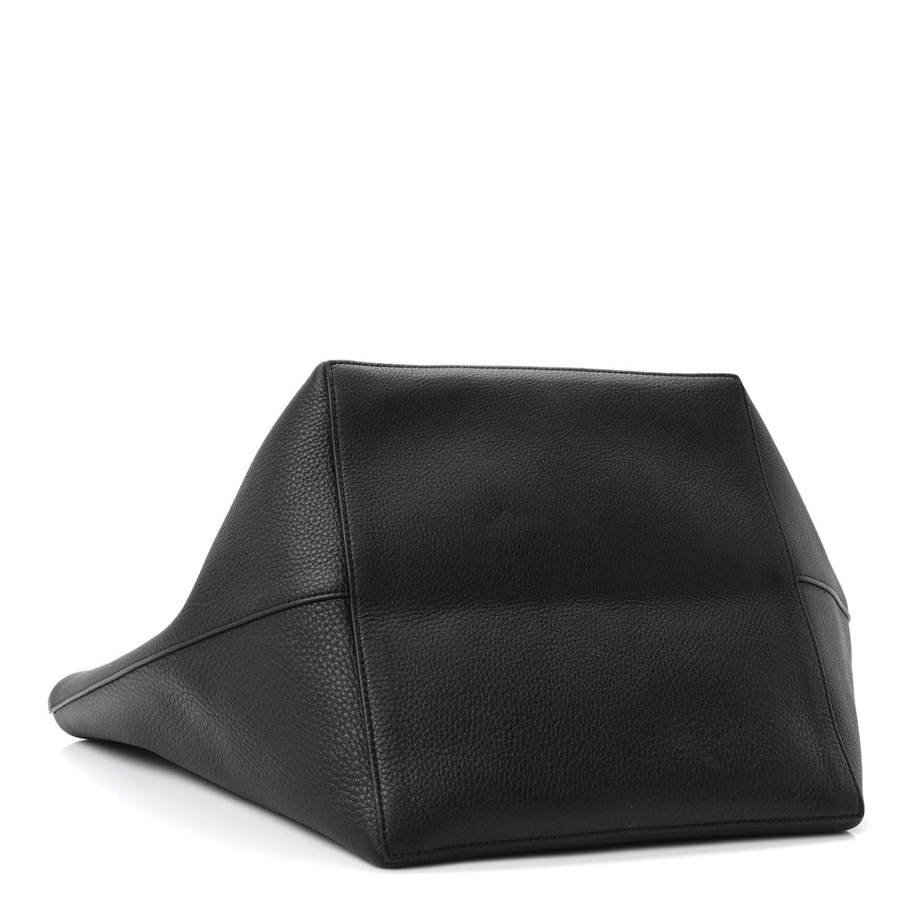 Grained Calfskin Park Tote Three Black