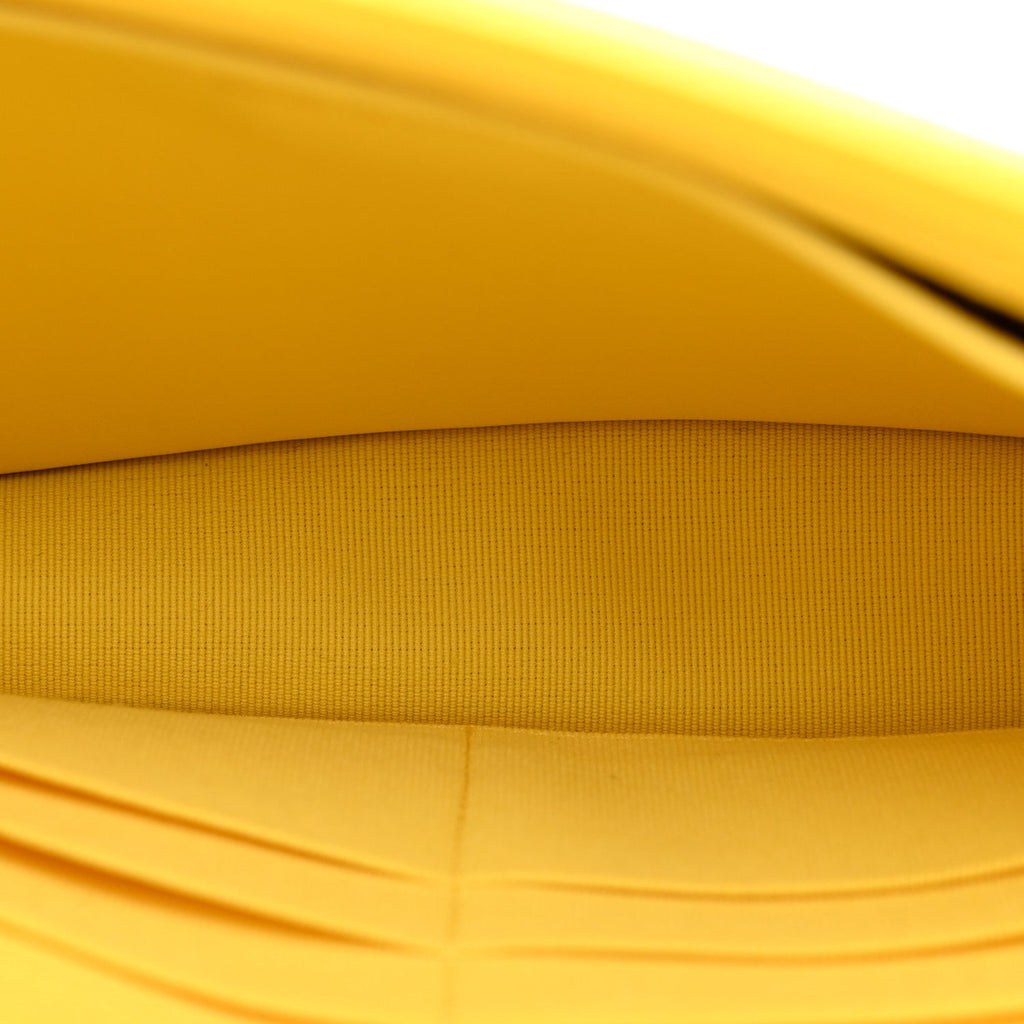 Caviar Quilted Wallet on Chain WOC Yellow