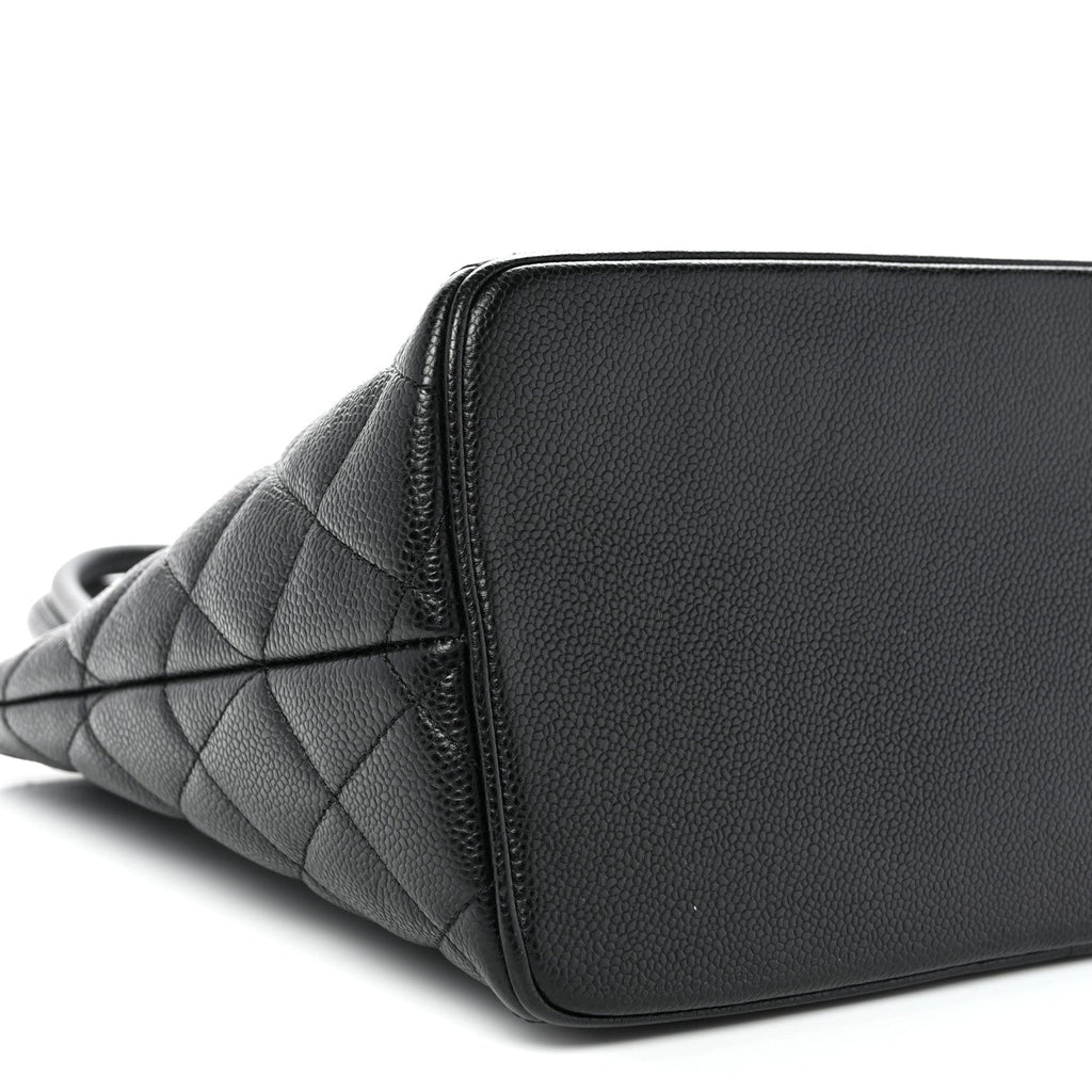 Caviar Quilted Medallion Tote Black
