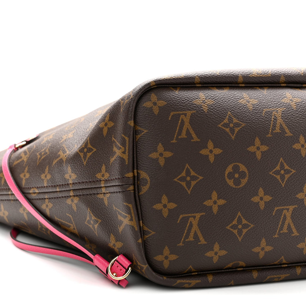 Monogram Inside Out Neverfull Bandouliere MM Rose Pondichery