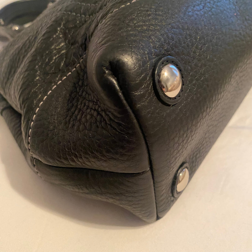 COACH Penelope Pebbled Leather Shoulder Bag Black # 14426