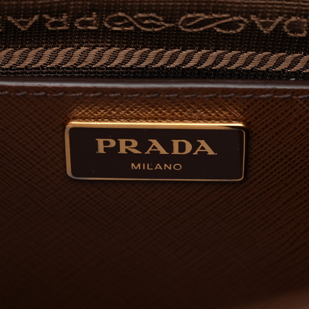 Saffiano Lux Large Galleria Double Zip Tote Cacao