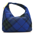 Canvas Knitted Check Peg Medium Duffle Bag Knight