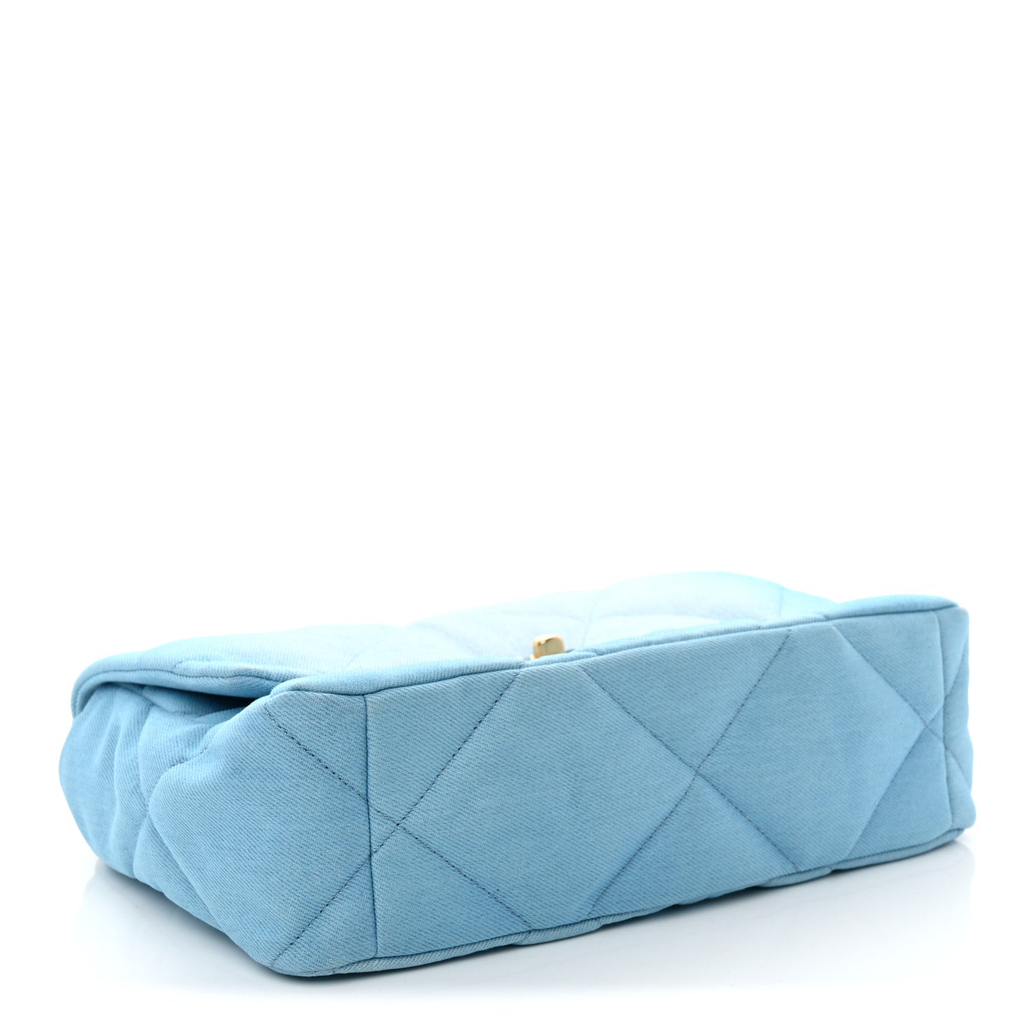 Ombre Denim Quilted Large Chanel 19 Flap Light Blue