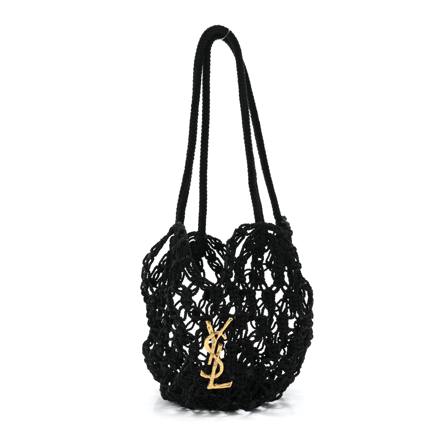 Crochet Small Shopping Bag Black