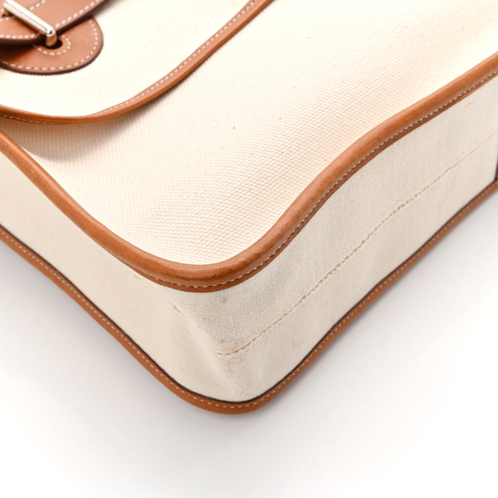 Toile Officier Natural Barenia Buenaventura Besace GM Ecru Fauve