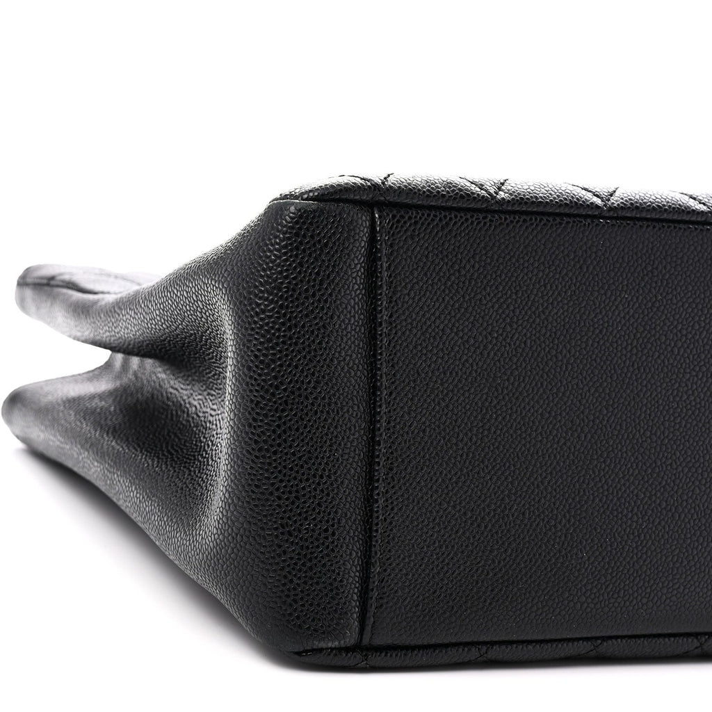 Caviar Quilted Grand Shopping Tote GST Black