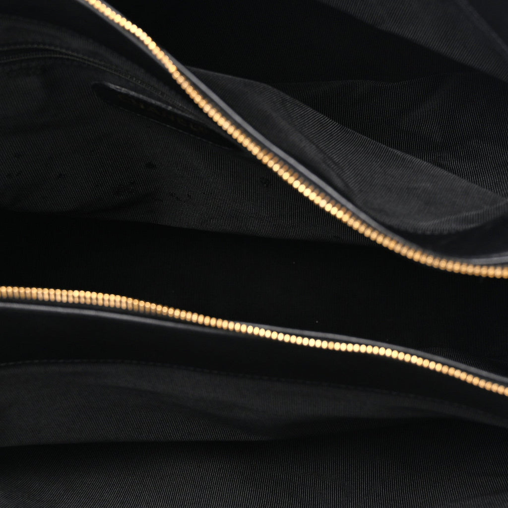 Calfskin Stitched XL Weekender Black