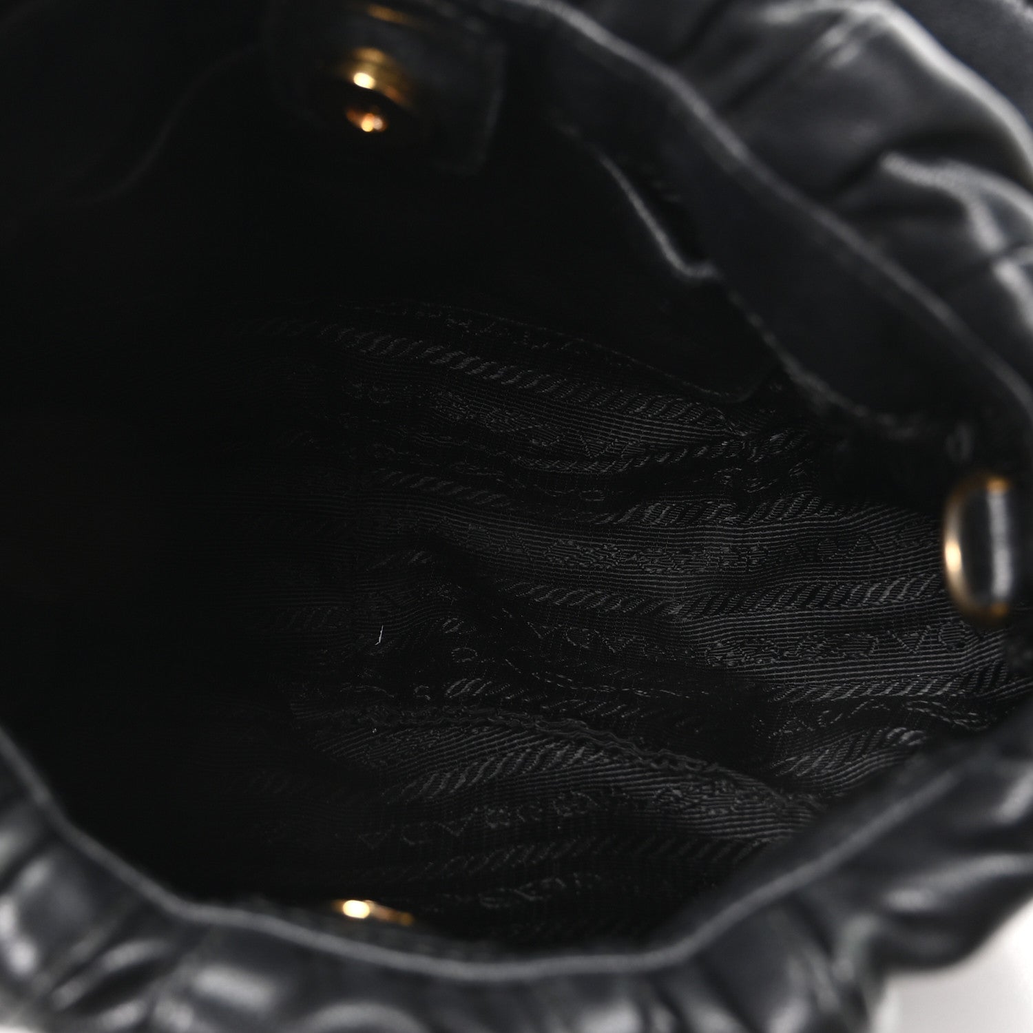Nappa Stripes Mini Shoulder Bag Black