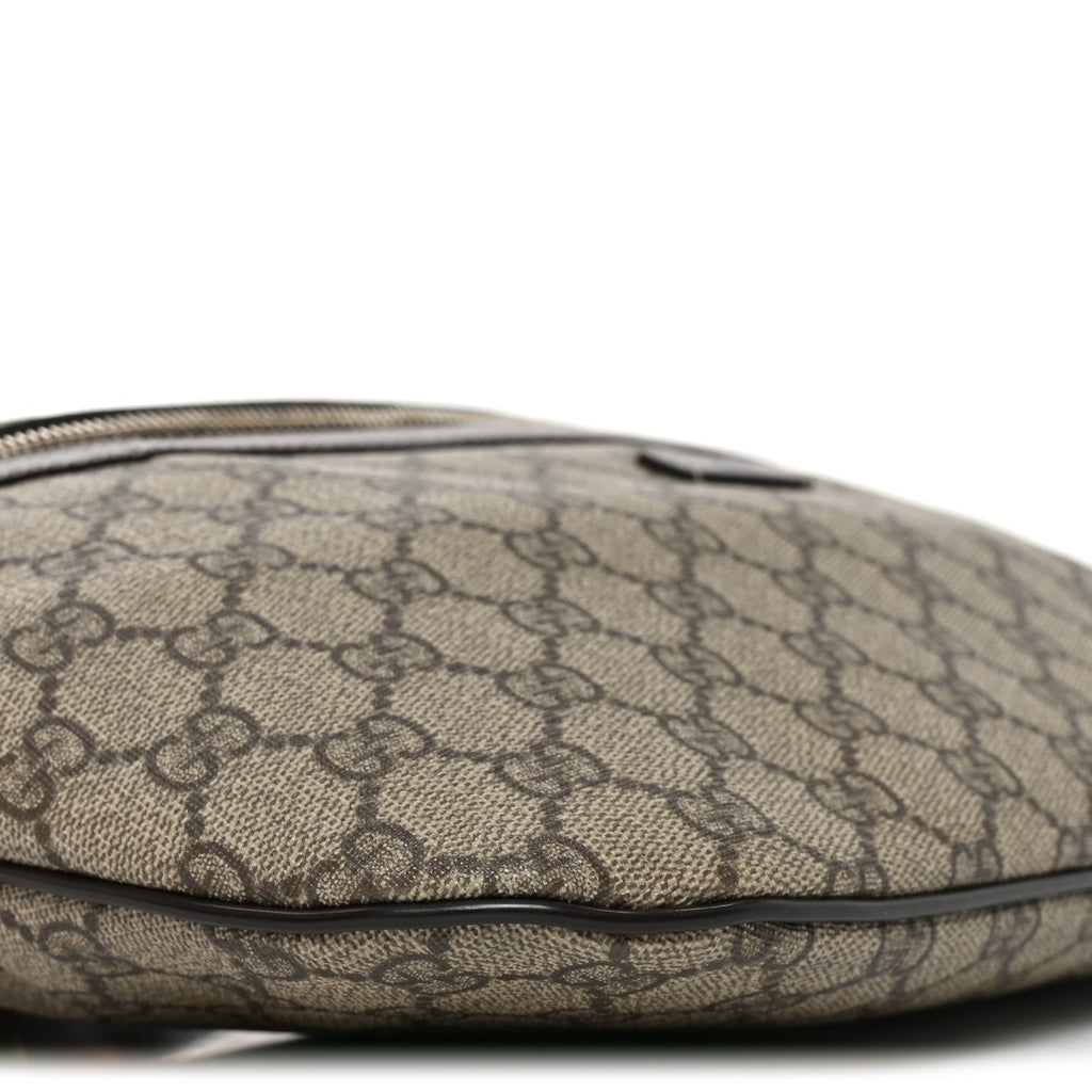 GG Supreme Monogram Belt Bag Dark Brown