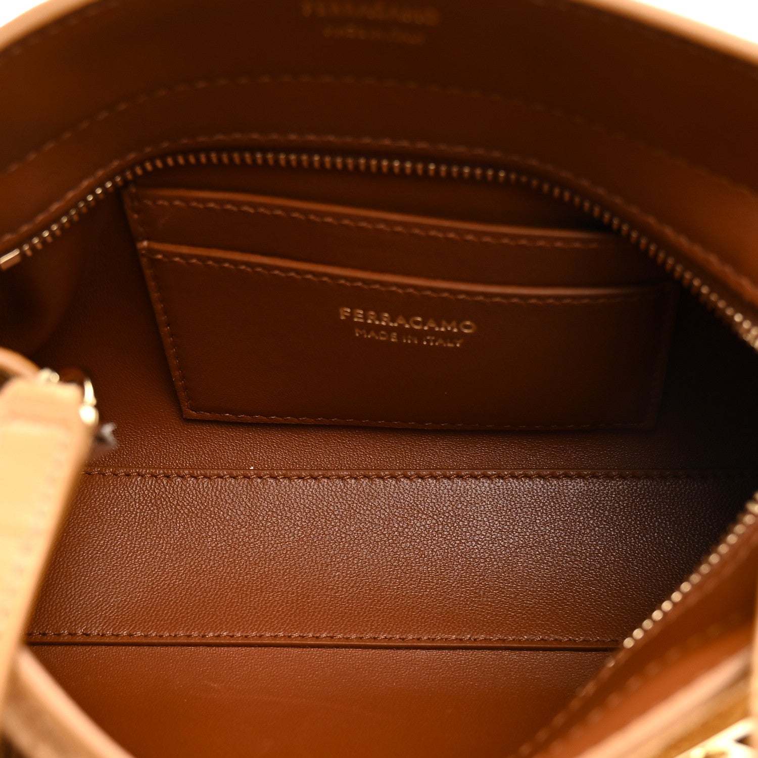 Suede Alligator Embossed Mini Hug Crossbody Bag Natural Brown