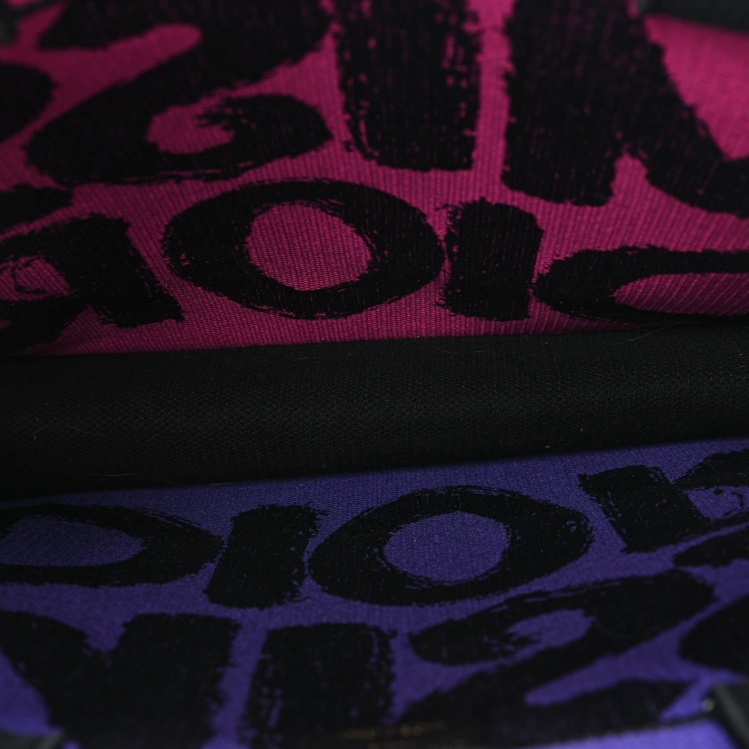 Canvas Embroidered Large Miss Dior Graffiti Book Tote Fuchsia Purple