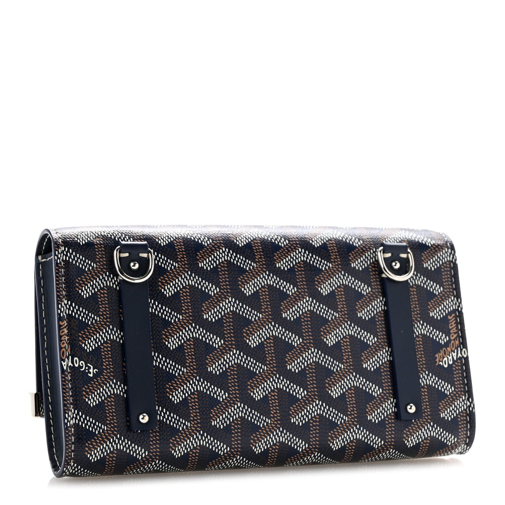 Goyardine Monte Carlo Bois Clutch Navy