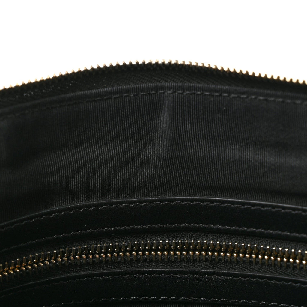 Caviar Quilted Medium Boy Cosmetic Case Black