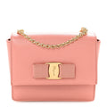 Hammered Calfskin Mini Vara Bow Crossbody Bag Pink