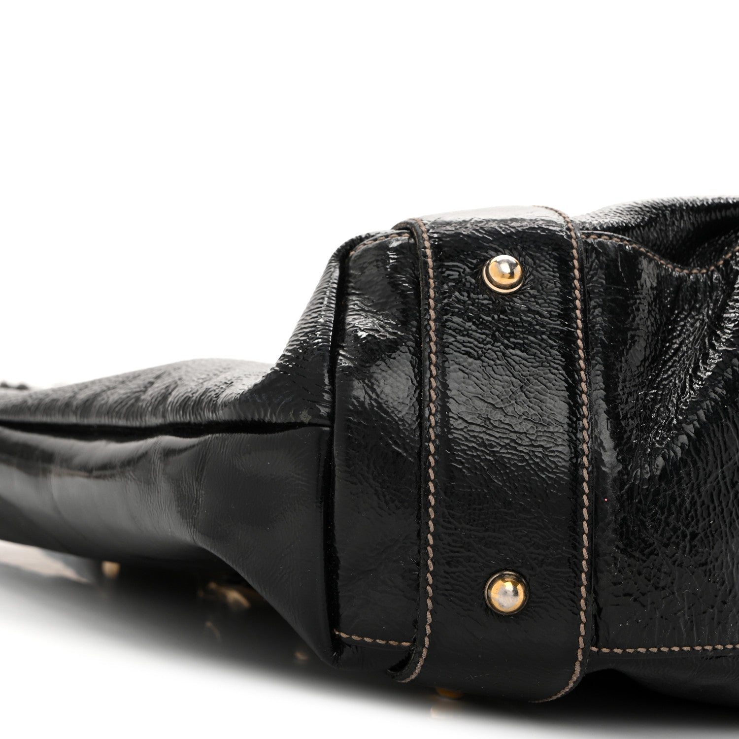 Patent Medium Pelham Shoulder Bag Black